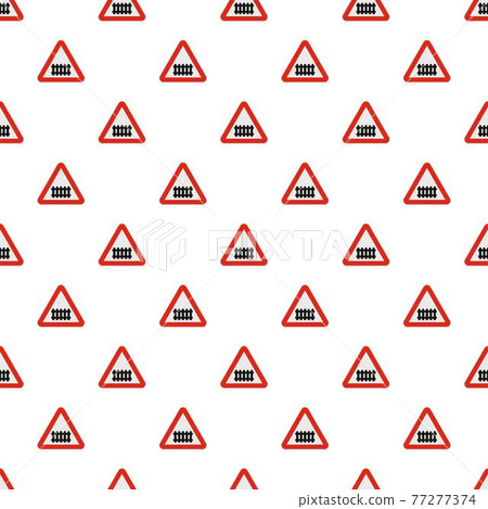 Railroad crossing with a barrier pattern seamless Railroad crossing with a barrier pattern seamless 77277374