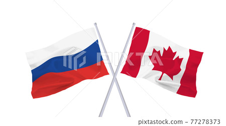 Canadian and Russian flags Canadian and Russian flags 77278373