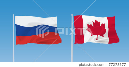 加拿大和俄羅斯國旗 77278377
