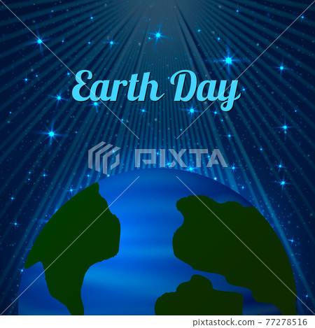 Earth day vector illustration. Globe in space. Easy to use design template. Earth day vector illustration. Globe in space. Easy to use design template. 77278516