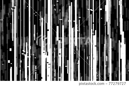 Glitch vertical lines. White and black distortion. Random television stripes. Old grunge video. No signal effect. Retro video contrast. Vector illustration Glitch vertical lines. White and black distortion. Random television stripes. Old grunge video. No signal effect. Retro video contrast. Vector illustration 77279727