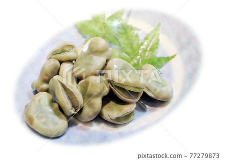Home-style and simple home-cooked "steamed beans with salt" watercolor-style picture letter 77279873