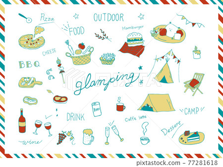 Glamping cap hand-painted material collection 77281618
