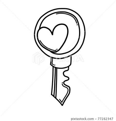 Key Doodle vector icon. Drawing sketch... - Stock Illustration [77282347] -  PIXTA