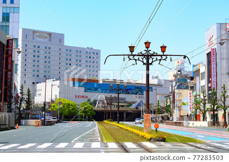 電車設施遍布市中心的豐橋市風光 電車設施遍布市中心的豐橋市風光 77283503
