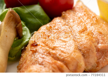 Salmon (silver salmon) Meuniere up. 77284311