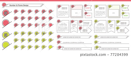 Frame design around numbers and titles Frame design around numbers and titles 77284399