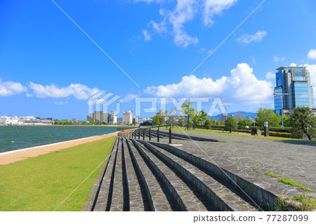 [Shimane Prefecture] Shirakata Park and Matsue city area under fine weather 77287099