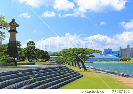 [島根縣]晴天下的白方公園（真道湖） 77287101