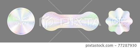Product Certification Symbol. Hologram Sticker Set 77287930