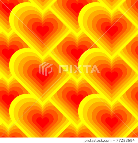 Seamless geoetric background pattern in the form of golden hearts 77288694