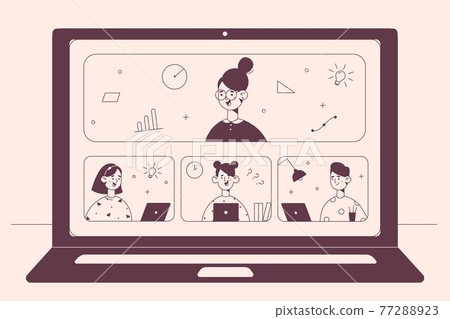 Online learning, Elearning, remote education concept Online learning, Elearning, remote education concept 77288923