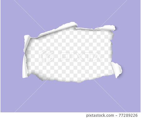 Paper hole with rolled sides realistic 3d vector 77289226