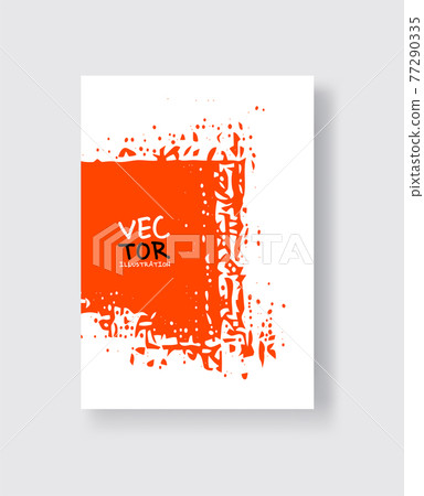 Lush Lava ink brush stroke on white background. Minimalistic style. Lush Lava ink brush stroke on white background. Minimalistic style. 77290335