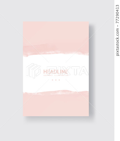 Abstract vector watercolor banner. Clolor brush strokes on white background. Abstract vector watercolor banner. Clolor brush strokes on white background. 77290413