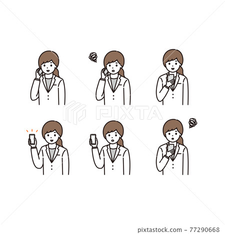 女藥劑師醫生智能手機表情集 女藥劑師醫生智能手機表情集 77290668