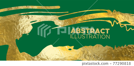 Vector Green and Gold Design Templates for banner. 77290818