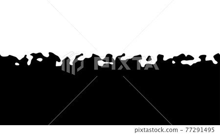 The transition from black to white with uneven border line, interpenetration of colors. Vector illustration The transition from black to white with uneven border line, interpenetration of colors. Vector illustration 77291495