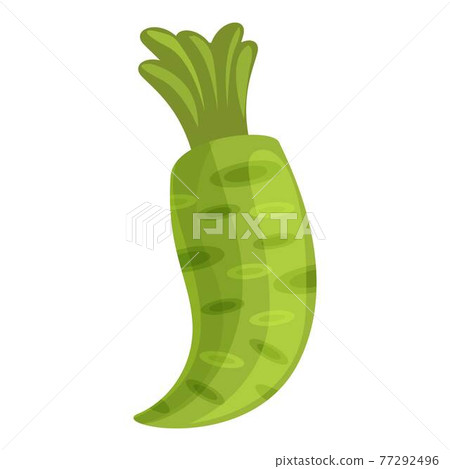 Fresh wasabi root icon, cartoon and flat style 77292496