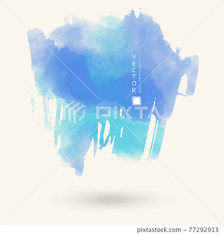 Abstract blue watercolor element for web design. Vector. Abstract blue watercolor element for web design. Vector. 77292913