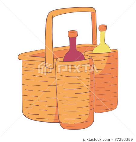 Drink hamper icon, cartoon and flat style Drink hamper icon, cartoon and flat style 77293399