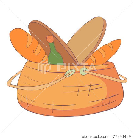 Bread basket icon, cartoon and flat style Bread basket icon, cartoon and flat style 77293469