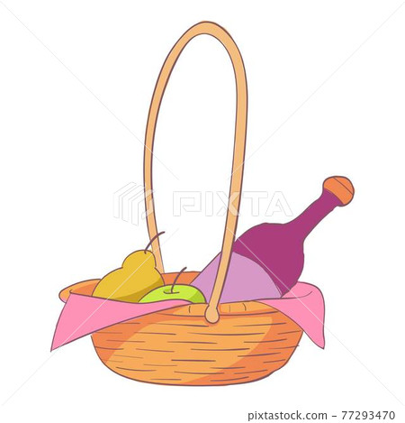 Gift picnic basket icon, cartoon and flat style Gift picnic basket icon, cartoon and flat style 77293470