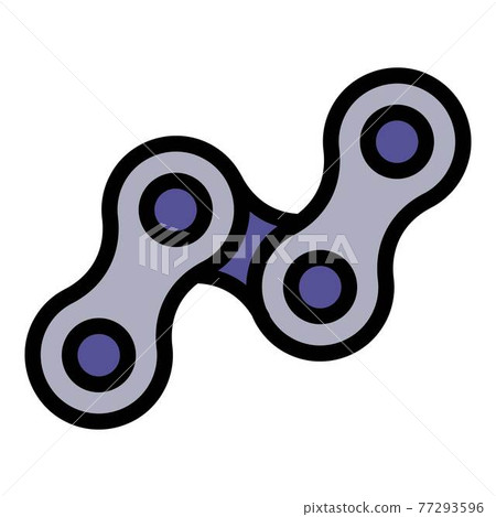 Bike metal chain icon, outline style 77293596