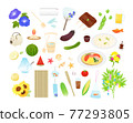 Summer icon illustration set 77293805