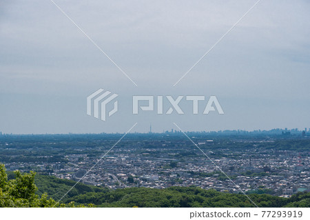 Sky Tree seen from the summit of Taminenushiyama (toward Tokyo) Sky Tree seen from the summit of Taminenushiyama (toward Tokyo) 77293919