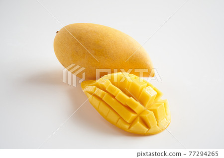Mango on white background Mango on white background 77294265