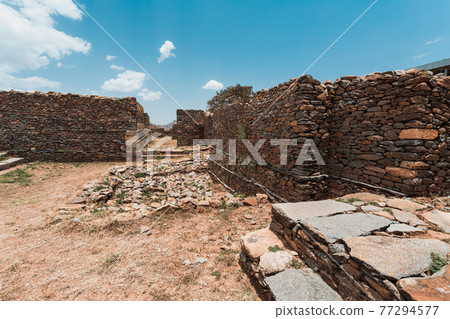 Queen of Sheba palace ruins in Aksum, Axum civilization, Ethiopia. Queen of Sheba palace ruins in Aksum, Axum civilization, Ethiopia. 77294577