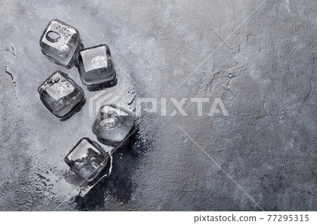 Ice cubes and water drops Ice cubes and water drops 77295315