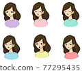 Women's facial expressions 77295435