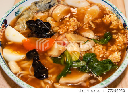 My wife made Chinese food, Nurungji Soup, at home. 77296950