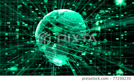 Global online internet network and internet of things IOT concept 77298230