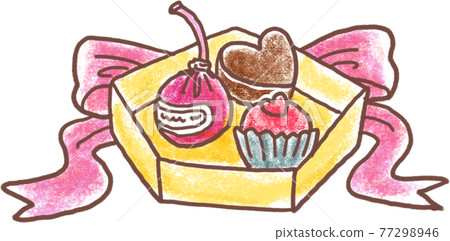 情人節巧克力_蠟筆風格 77298946