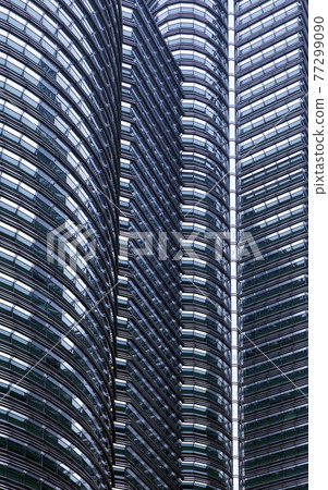 View of The Petronas Twin Towers in Kuala Lumpur, Malaysia. 77299090