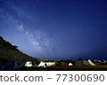 Spring Milky Way seen from a campsite on the Kii Peninsula 77300690