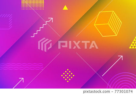 Abstract vivid geometric background with geometric elements Abstract vivid geometric background with geometric elements 77301074