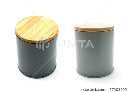 circle metal box isolated on white background circle metal box isolated on white background 77302595