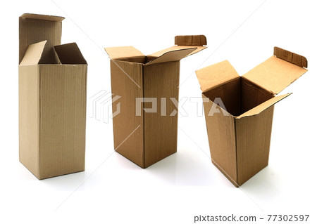 cardboard boxes isolated on white background cardboard boxes isolated on white background 77302597