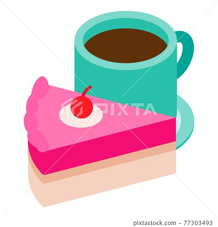 Sweet breakfast icon, isometric style Sweet breakfast icon, isometric style 77303493