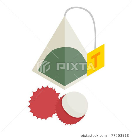 Lychee tea icon, isometric style Lychee tea icon, isometric style 77303518