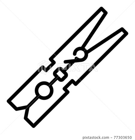 Clothes pin equipment icon, outline style Clothes pin equipment icon, outline style 77303650