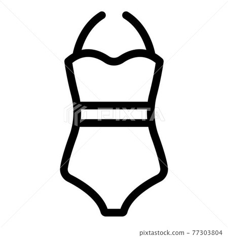 Hot swimsuit icon, outline style 77303804