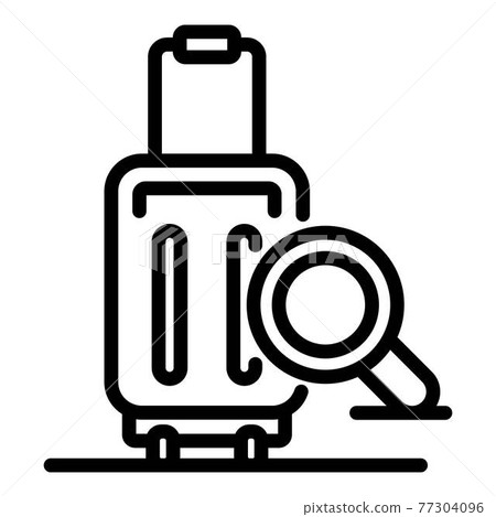 Travel bag control icon, outline style 77304096