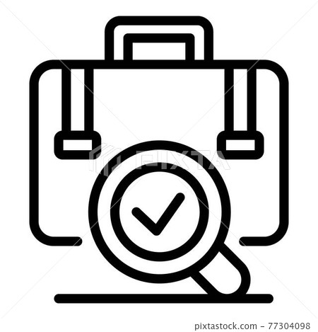 Luggage control icon, outline style Luggage control icon, outline style 77304098