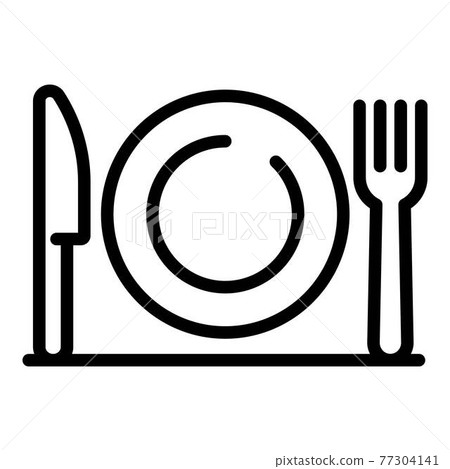 Kitchen dishes icon, outline style Kitchen dishes icon, outline style 77304141