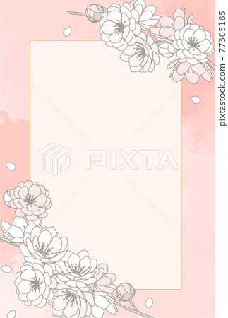 Watercolor background fashionable flower frame Watercolor background fashionable flower frame 77305185